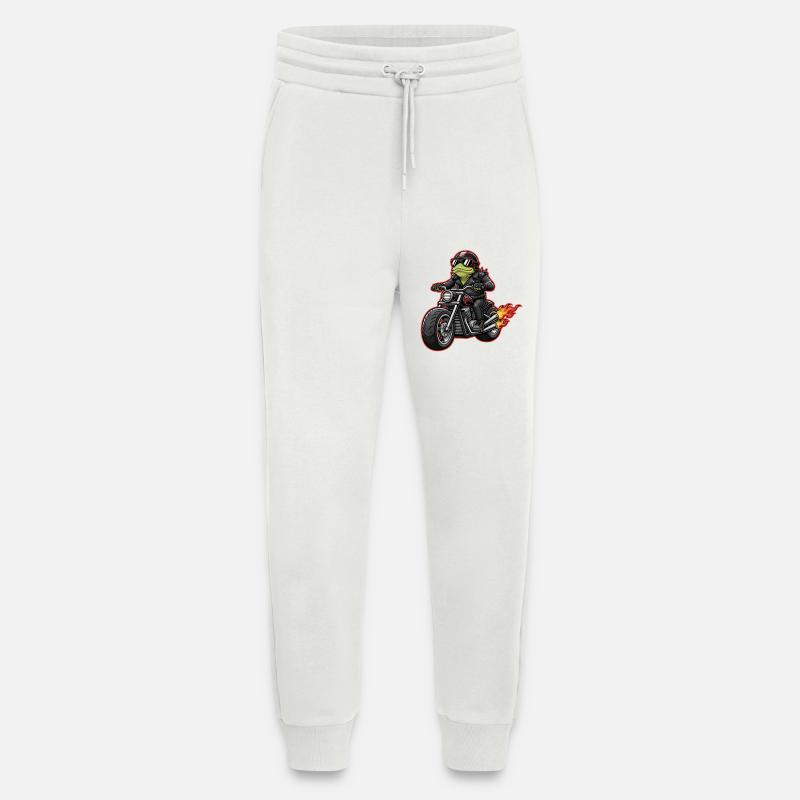 Frosch Biker im Lederjacke Style - Jogginghose - made by SPREAD - OFF WHITE
