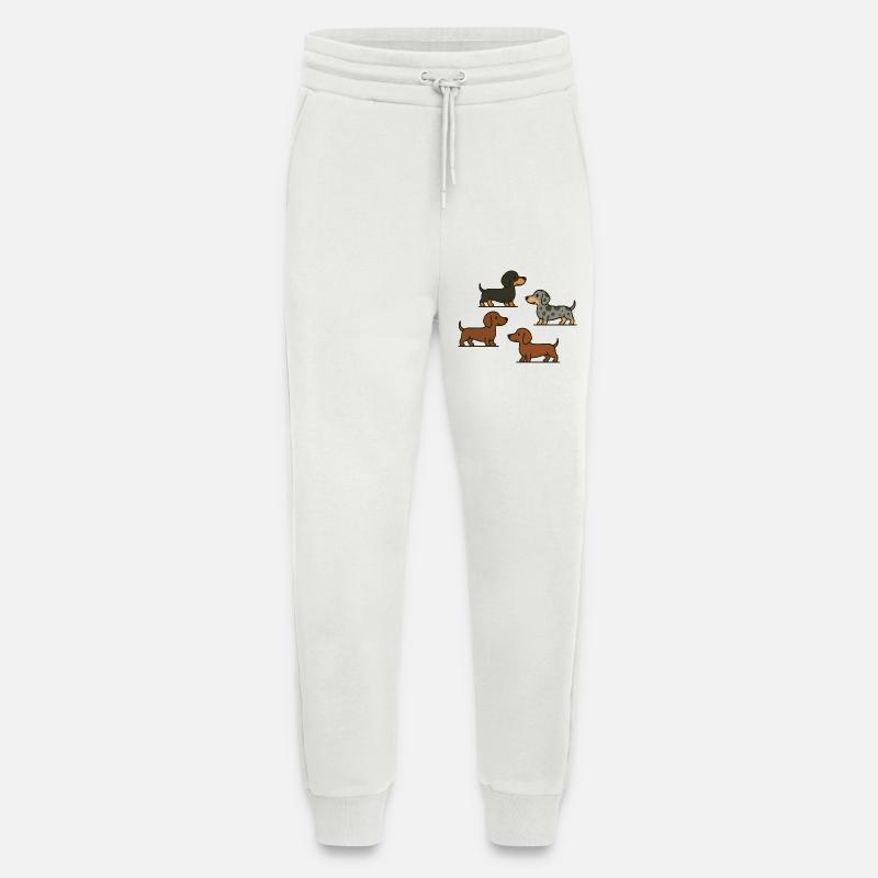 Dachshund Quartett: Spotted & Solid - Jogginghose - made by SPREAD - OFF WHITE