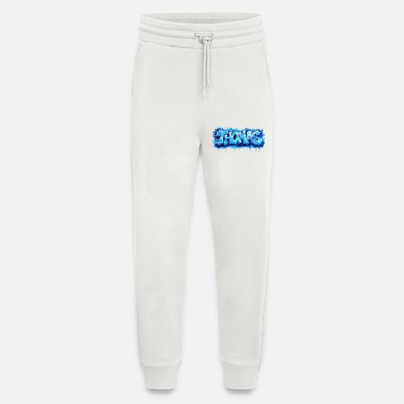 Graffiti Thomas Name Gift Ideal Printable - Jogging Pants - made by SPREAD  - OFF WHITE
