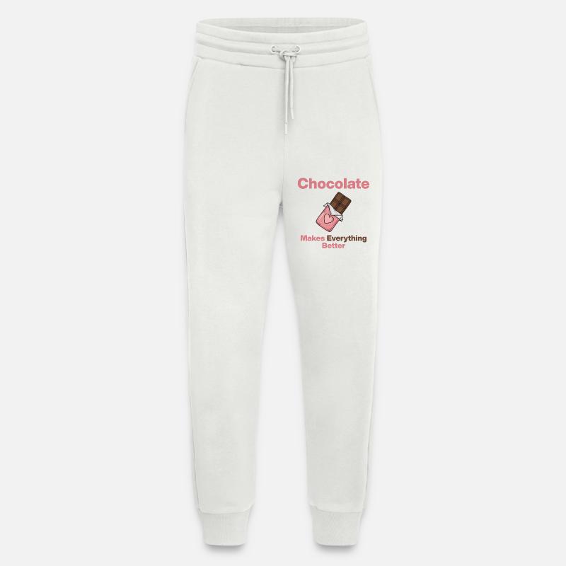 Chocolate makes everything better - Jogging Pants - made by SPREAD  - OFF WHITE