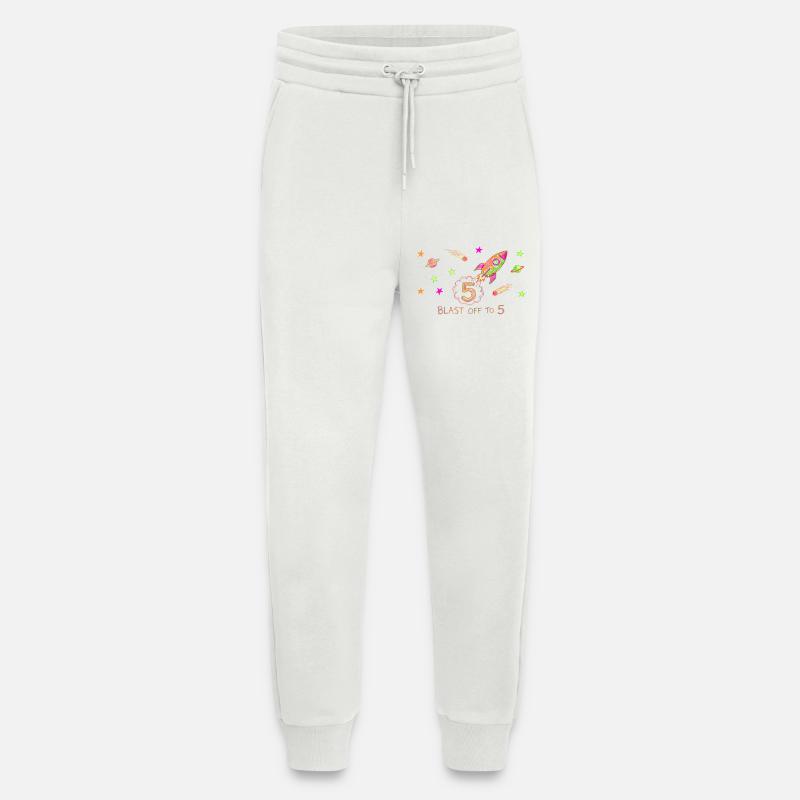 Blast Off To 5 Rocket Drawing - Jogging Pants - made by SPREAD  - OFF WHITE