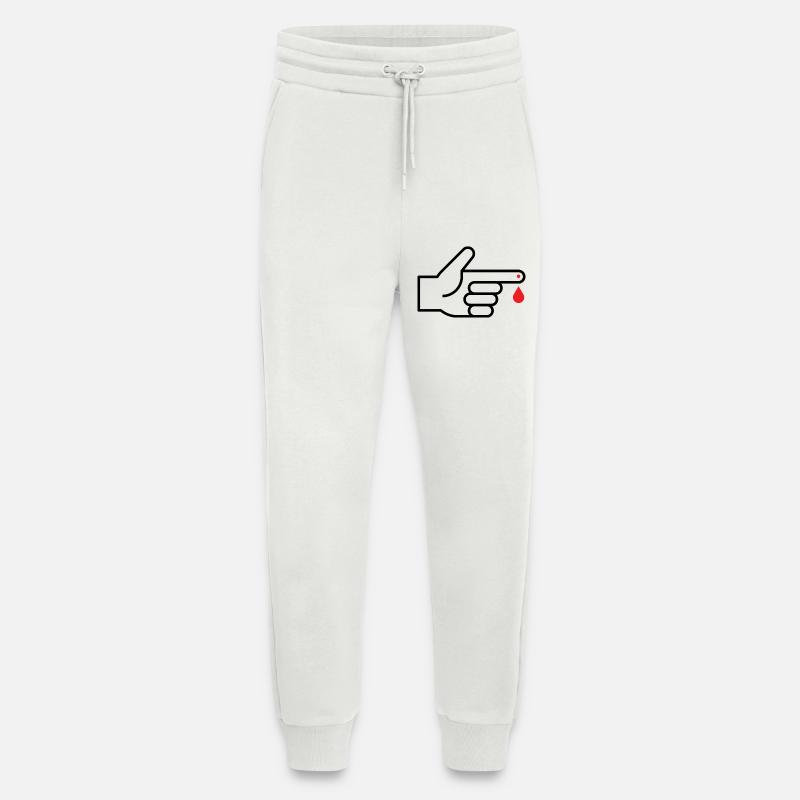 Blutzuckermessung, Blutzucker, Bluttest - Jogginghose - made by SPREAD - OFF WHITE