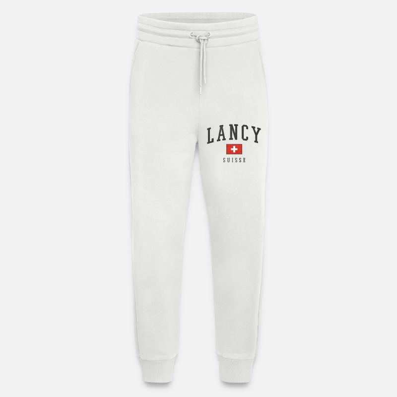 Lancy Suisse Typography Flag - Jogging Pants - made by SPREAD - OFF WHITE