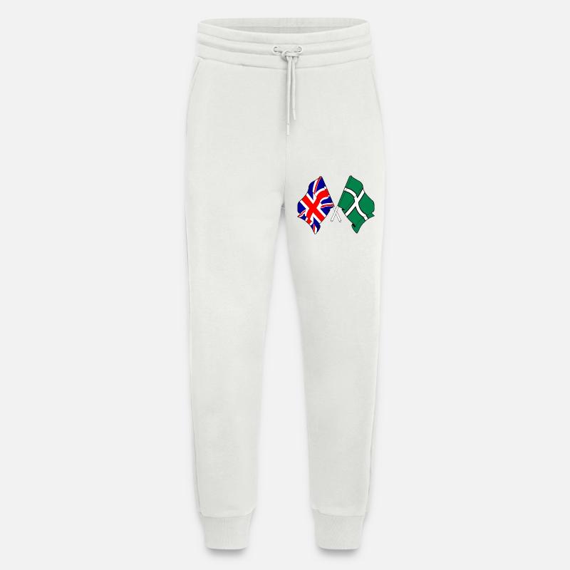 Devon & Great Britain Cross - Jogging Pants - made by SPREAD  - OFF WHITE
