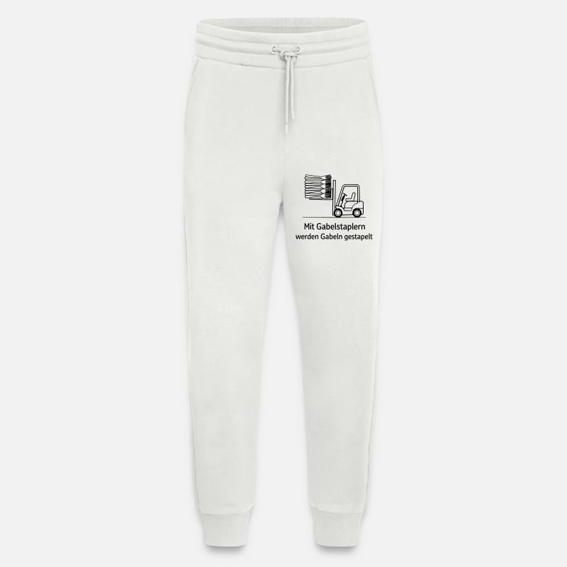 gabelstapler wortwitz gabel stapeln - Jogginghose - made by SPREAD - OFF WHITE