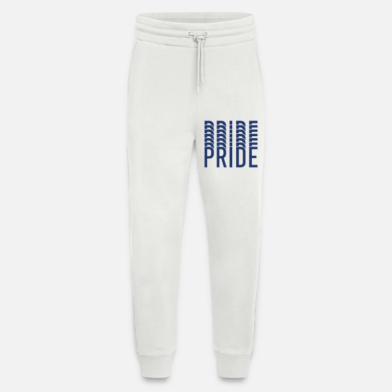 Blue Pride Geometric Pattern - Jogging Pants - made by SPREAD  - OFF WHITE