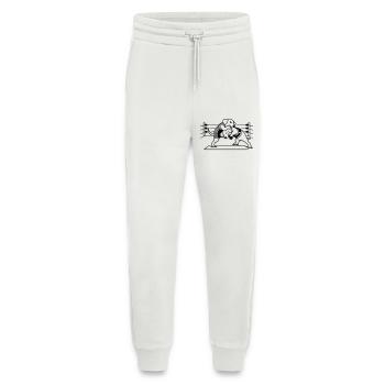 Wrestling Dog Dog - Jogging Pants - made by SPREAD  - OFF WHITE - Front