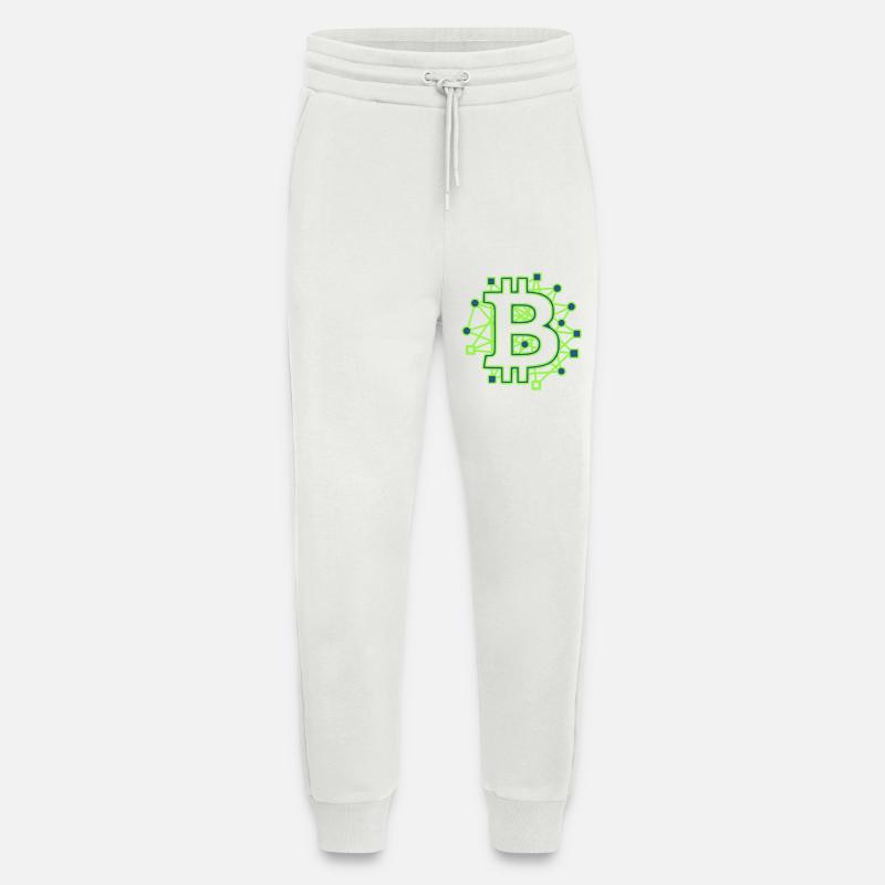 Bitcoin Board Circuit Tech Crypto - Jogging Pants - made by SPREAD  - OFF WHITE