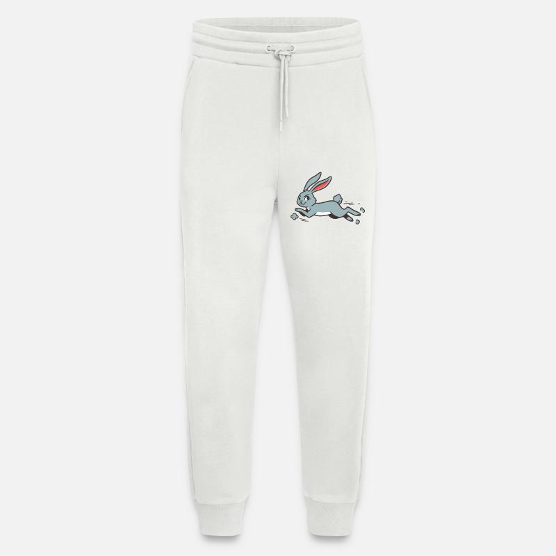 Running Bunny Rabbit Long-Eared Comic Funny - Jogging Pants - made by SPREAD  - OFF WHITE