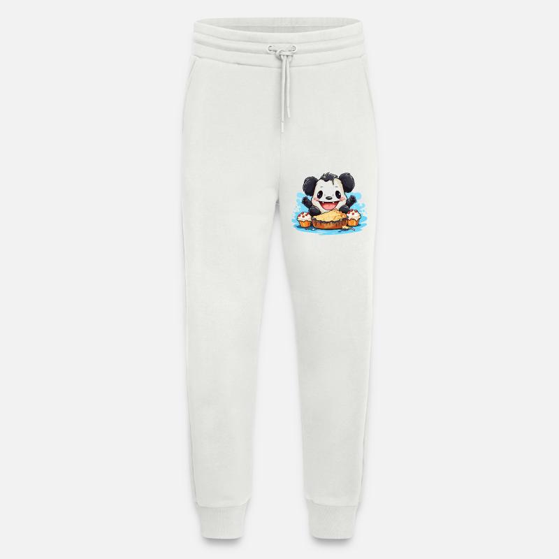 Kawaii Panda mit Kuchenfest - Jogginghose - made by SPREAD - OFF WHITE