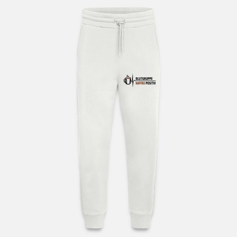 Blutgruppe Kaffee positiv - da steigt dein Puls - Jogginghose - made by SPREAD - OFF WHITE