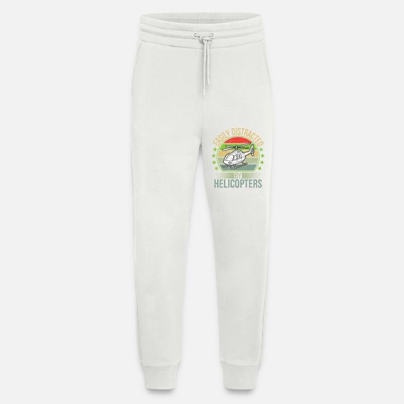 Easily Distracted By Helicopters - Jogginghose - made by SPREAD - OFF WHITE