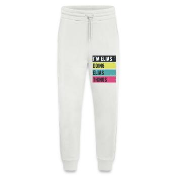 I’m Elias Doing Elias Things Retro Colors - Jogging Pants - made by SPREAD  - OFF WHITE - Front