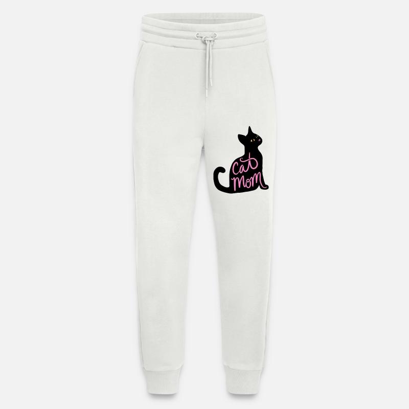 Script néon de Cat Mom - Pantalon de jogging bio décontracté fabriqué en UE - OFF WHITE