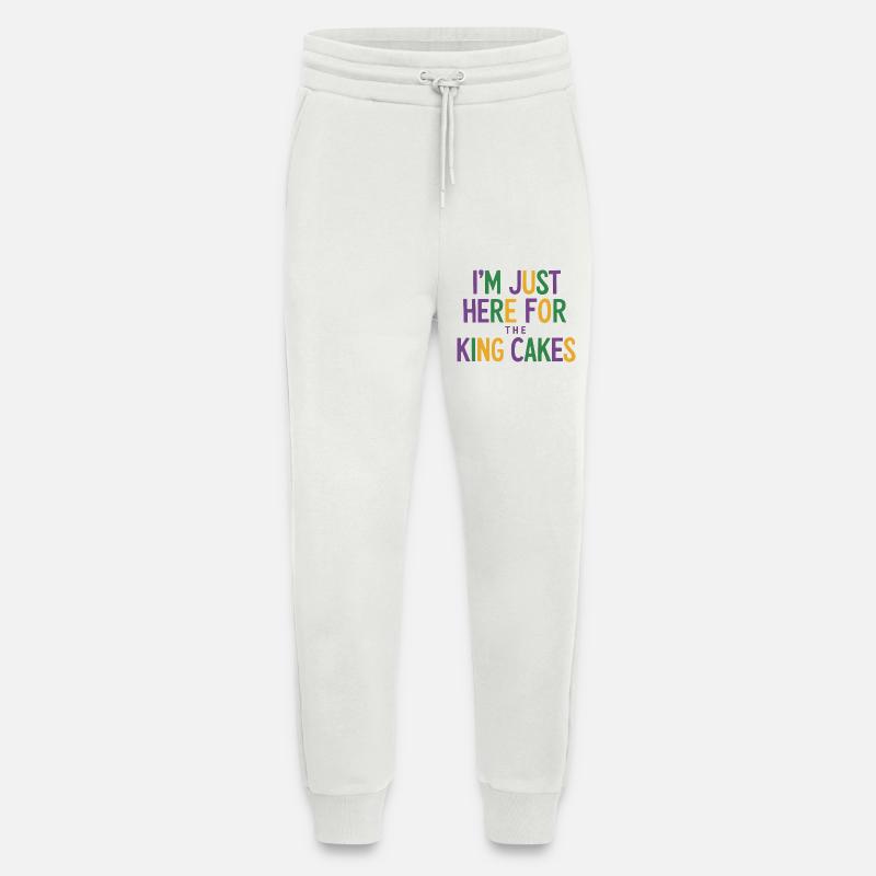I'm Just Here For The King Cakes - Jogging Pants - made by SPREAD  - OFF WHITE