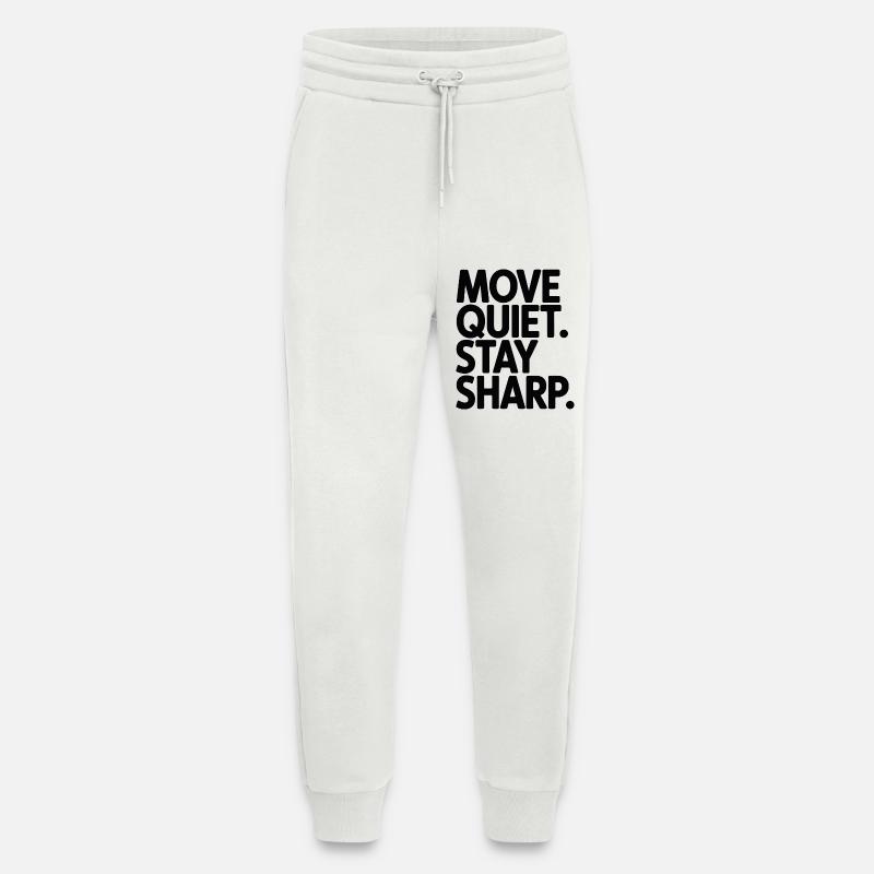 Move Quiet. Stay Sharp. - Jogging Pants - made by SPREAD  - OFF WHITE