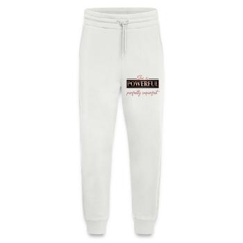 Powerful & Perfectly Imperfect – Rosegold Design - Jogginghose - made by SPREAD - OFF WHITE - Vorne
