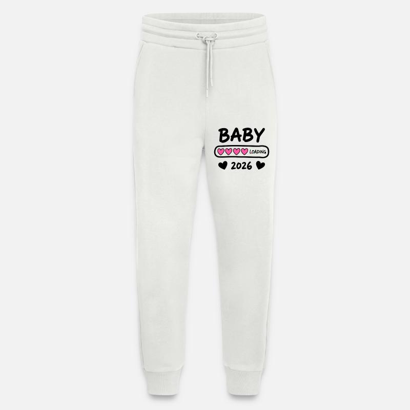 Baby Loading 2026 Schwangerschaft Eltern - Jogginghose - made by SPREAD - OFF WHITE