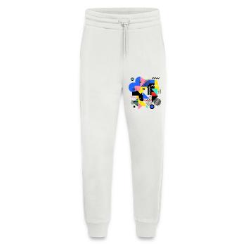 Geometric Color Explosion Pop Art - Jogging Pants - made by SPREAD  - OFF WHITE - Front