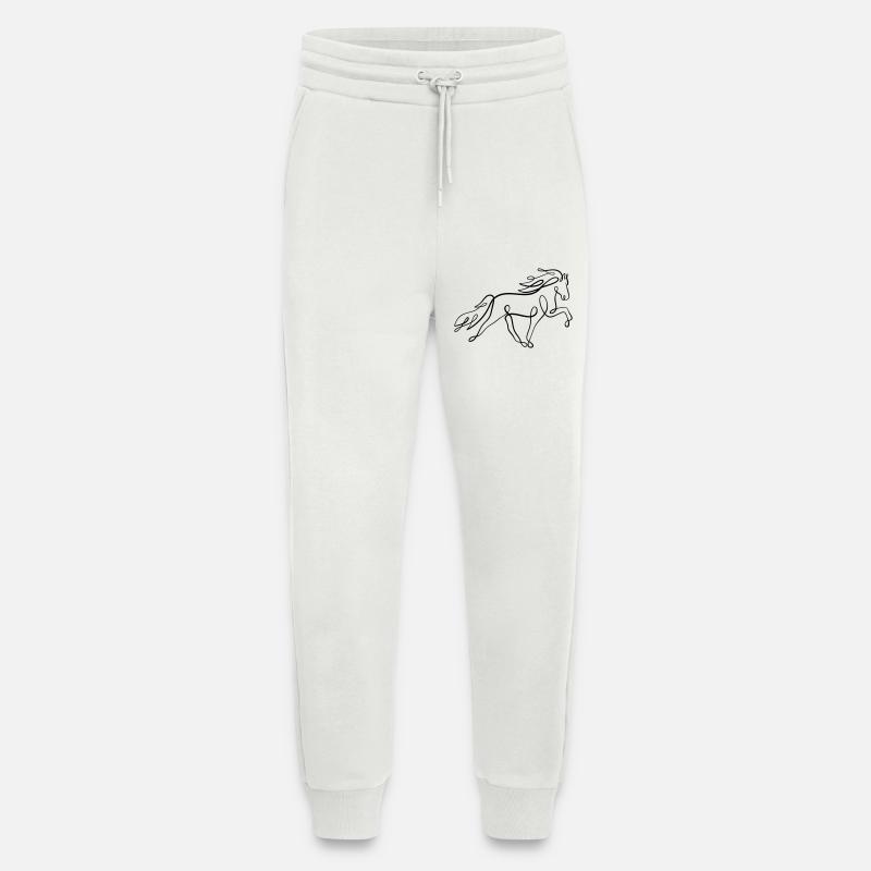 Islandpferd Oneliner im Tölt  - Jogginghose - made by SPREAD - OFF WHITE