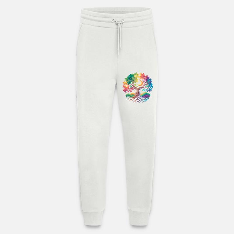 Rainbow Tree Moon Magic - Jogging Pants - made by SPREAD  - OFF WHITE
