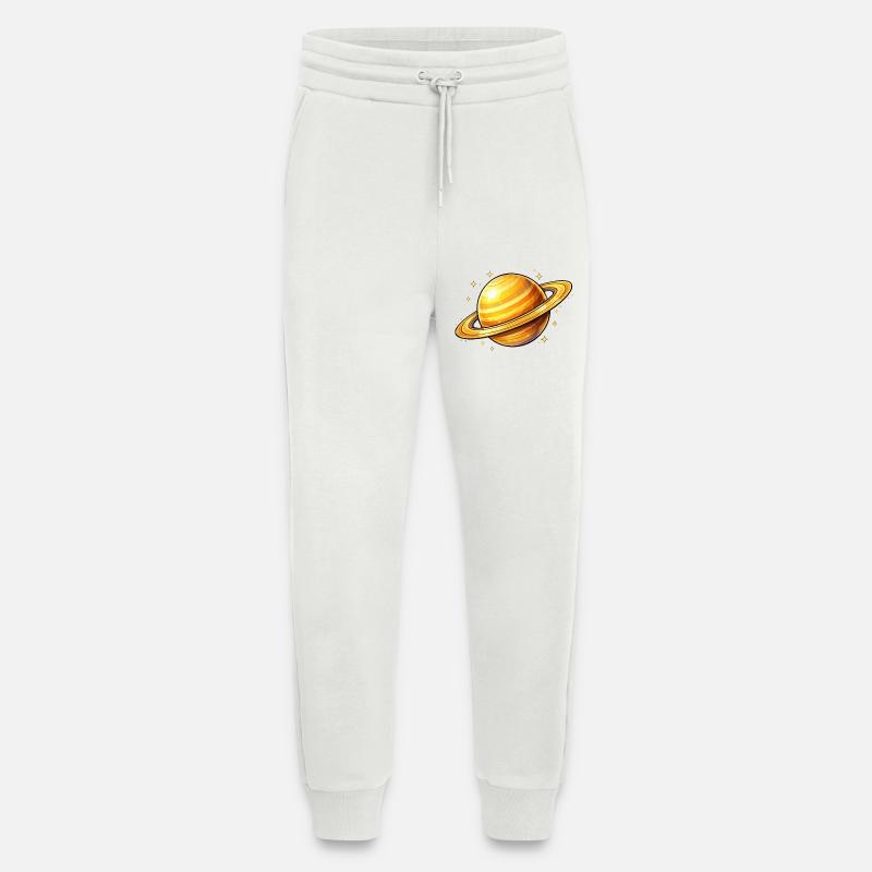 Saturn with glowing rings - Jogging Pants - made by SPREAD  - OFF WHITE