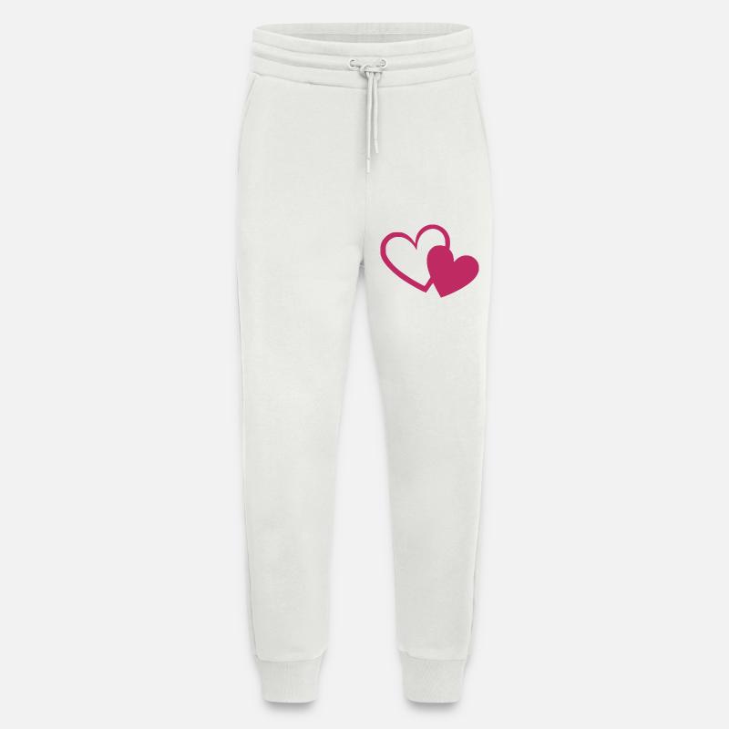 Valentinstag Herz rot Geschenk Valentinstag - Jogginghose - made by SPREAD - OFF WHITE