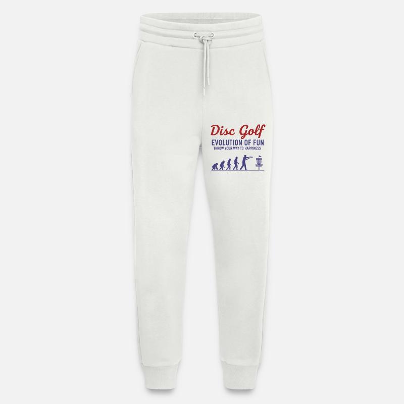 Disc Golf : Évolution du plaisir : lancez-vous - Pantalon de jogging bio décontracté fabriqué en UE - OFF WHITE