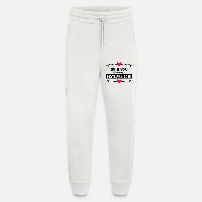 Mit dir ist jeden Tag Valentinstag - Jogginghose - made by SPREAD - OFF WHITE