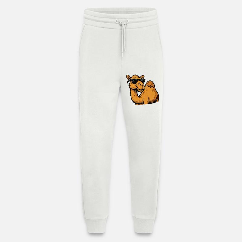 Camel with sunglasses - Jogging Pants - made by SPREAD  - OFF WHITE