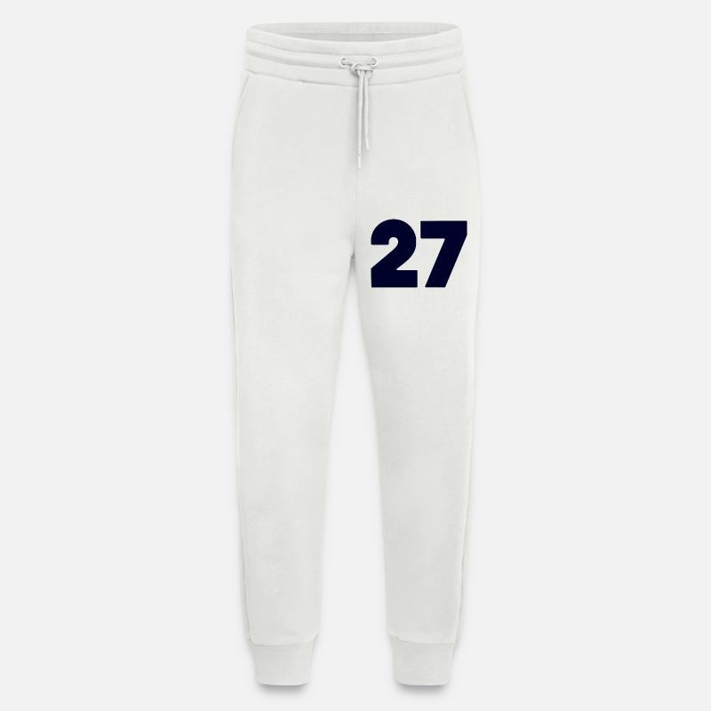 Bold 27 Numeric Emblem - Jogging Pants - made by SPREAD  - OFF WHITE
