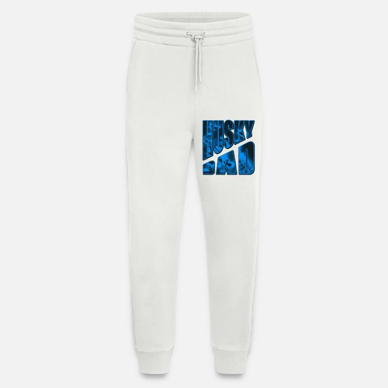 Husky Bad Neon Eisdesign - Pantalon de jogging bio décontracté fabriqué en UE - OFF WHITE
