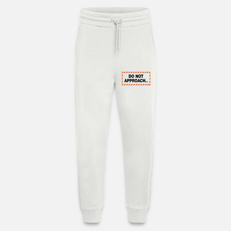 Do Not Approach Warning Distance Statement - Jogging Pants - made by SPREAD  - OFF WHITE