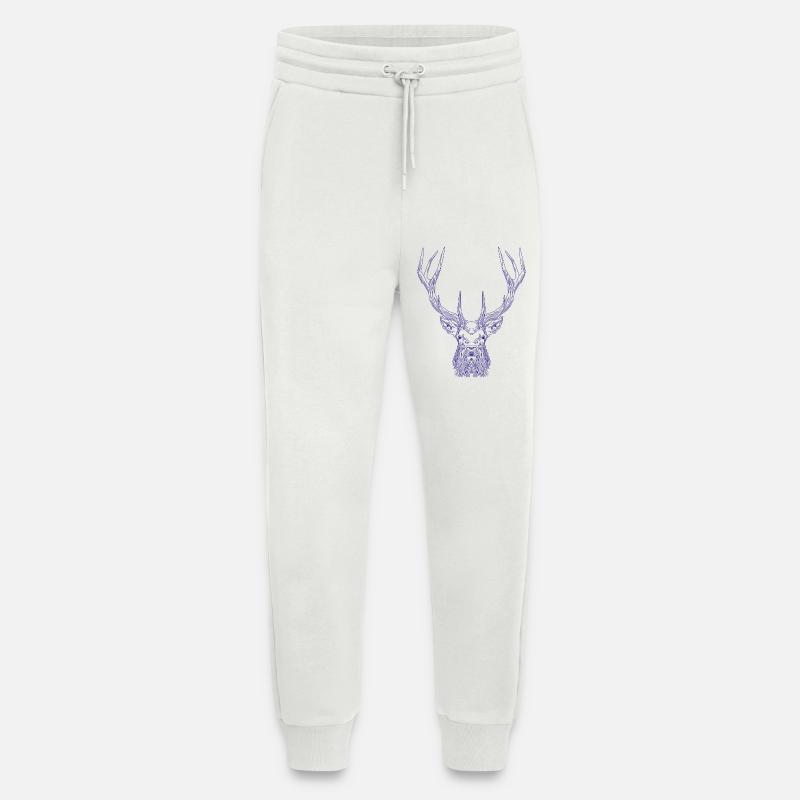 Tech Deer – Geometrischer Hirsch in Blau - Jogginghose - made by SPREAD - OFF WHITE