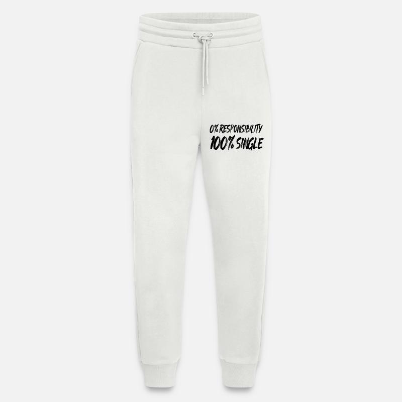 0% responsibility, 100% single - Jogging Pants - made by SPREAD  - OFF WHITE