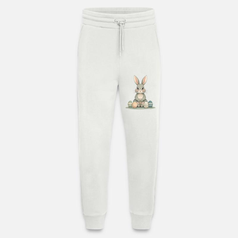 Pastel Bunny Easter Eggs - Jogging Pants - made by SPREAD  - OFF WHITE
