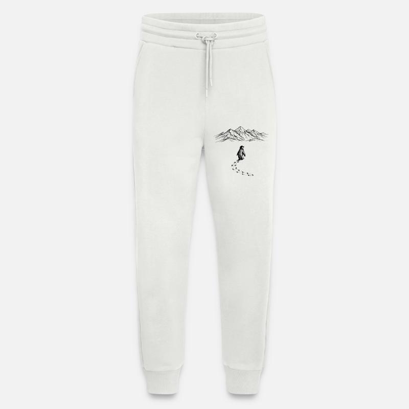 Pinguin Eisberg - Jogging Pants - made by SPREAD  - OFF WHITE