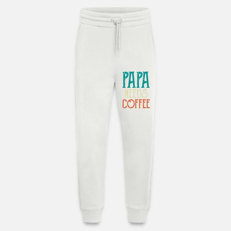 Papa Needs Coffee - Jogginghose - made by SPREAD - OFF WHITE