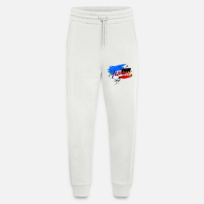 Millennial - Farbspritzer Motiv - Jogginghose - made by SPREAD - OFF WHITE