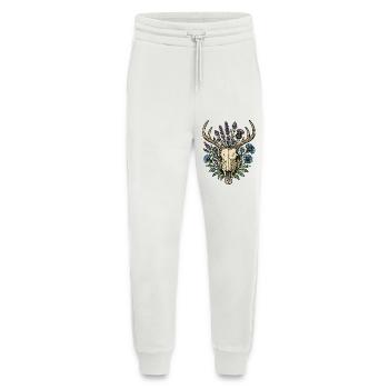 Deer bones with flower wreath - Jogging Pants - made by SPREAD  - OFF WHITE - Front