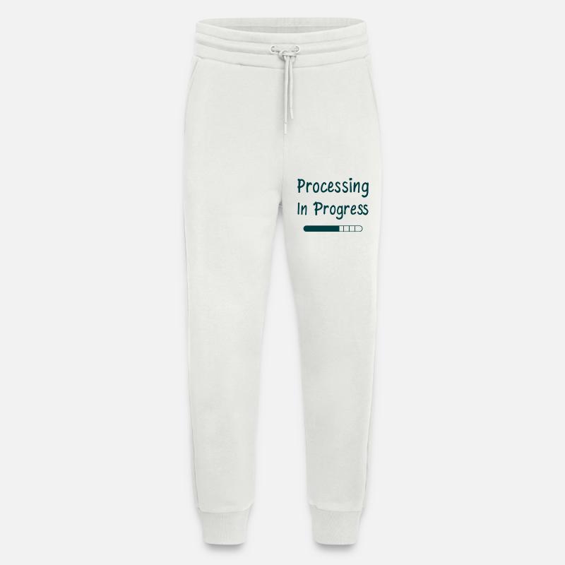 Processing In Progress Loading Bar Statement - Jogging Pants - made by SPREAD  - OFF WHITE