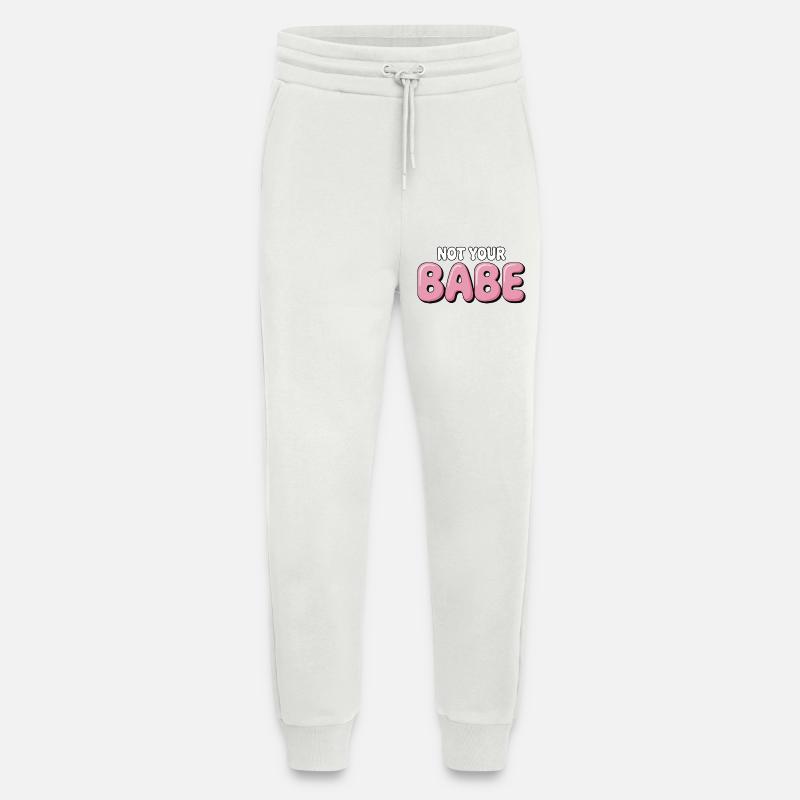 Not Your Babe - Statement Bubble Schrift - Jogginghose - made by SPREAD - OFF WHITE