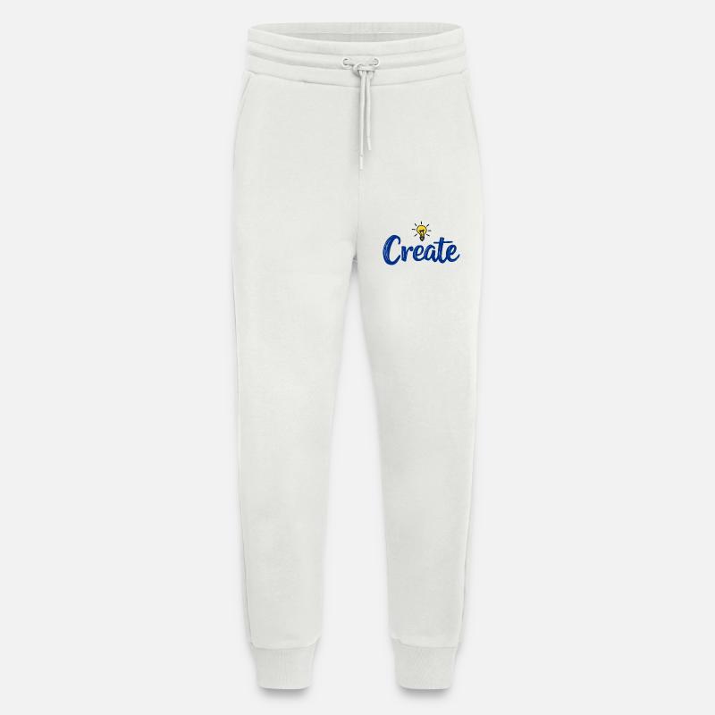Create Lettering with Glowing Light Bulb - Jogging Pants - made by SPREAD  - OFF WHITE
