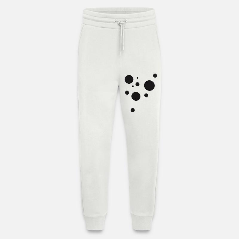 Dots - Pantalon de jogging bio décontracté fabriqué en UE - OFF WHITE