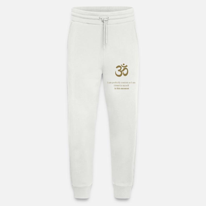 OM Mantra – I am perfectly content - Jogginghose - made by SPREAD - OFF WHITE