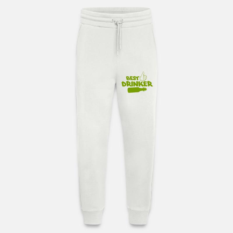 Best Drinker Logo mit Flasche - Jogginghose - made by SPREAD - OFF WHITE