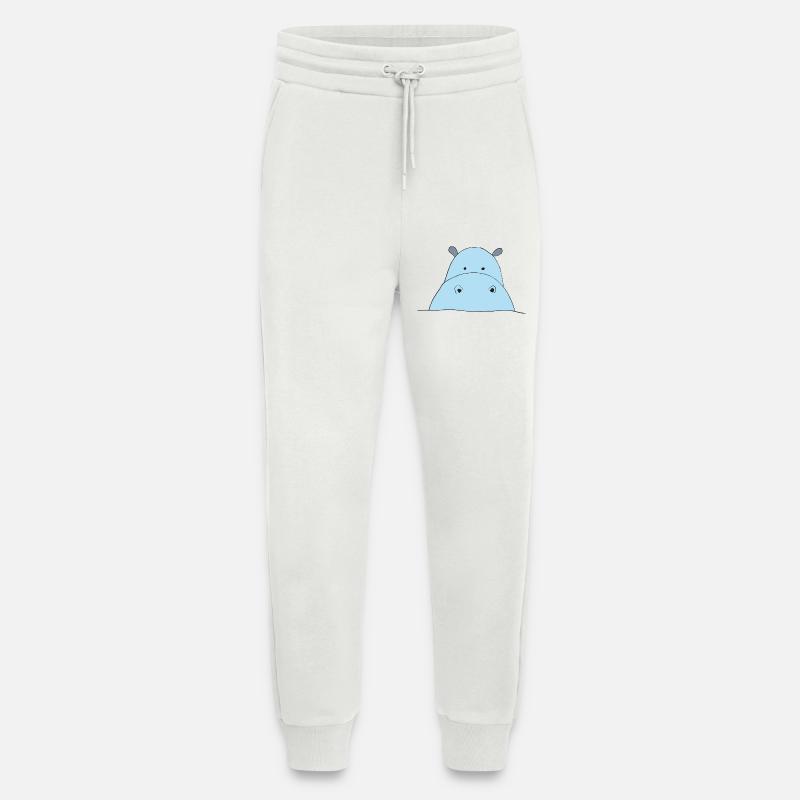 Blauer Hippo Blickfang - Jogginghose - made by SPREAD - OFF WHITE