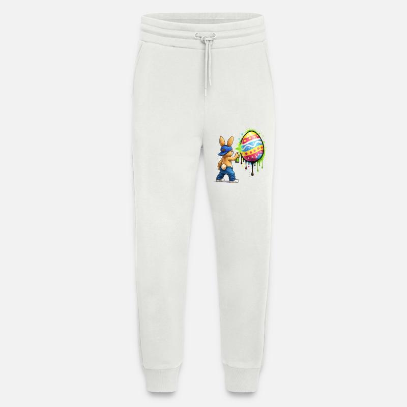 Graffiti bunny with Easter egg - Jogging Pants - made by SPREAD  - OFF WHITE