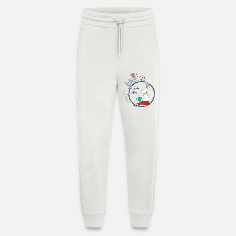 Easter bunny with tea cup - Jogging Pants - made by SPREAD  - OFF WHITE