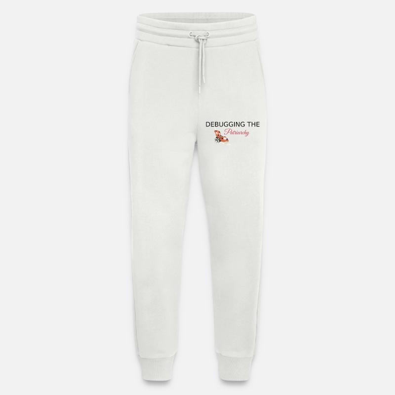 Debugging the Patriarchy - Feminist Tech Style - Jogging Pants - made by SPREAD  - OFF WHITE
